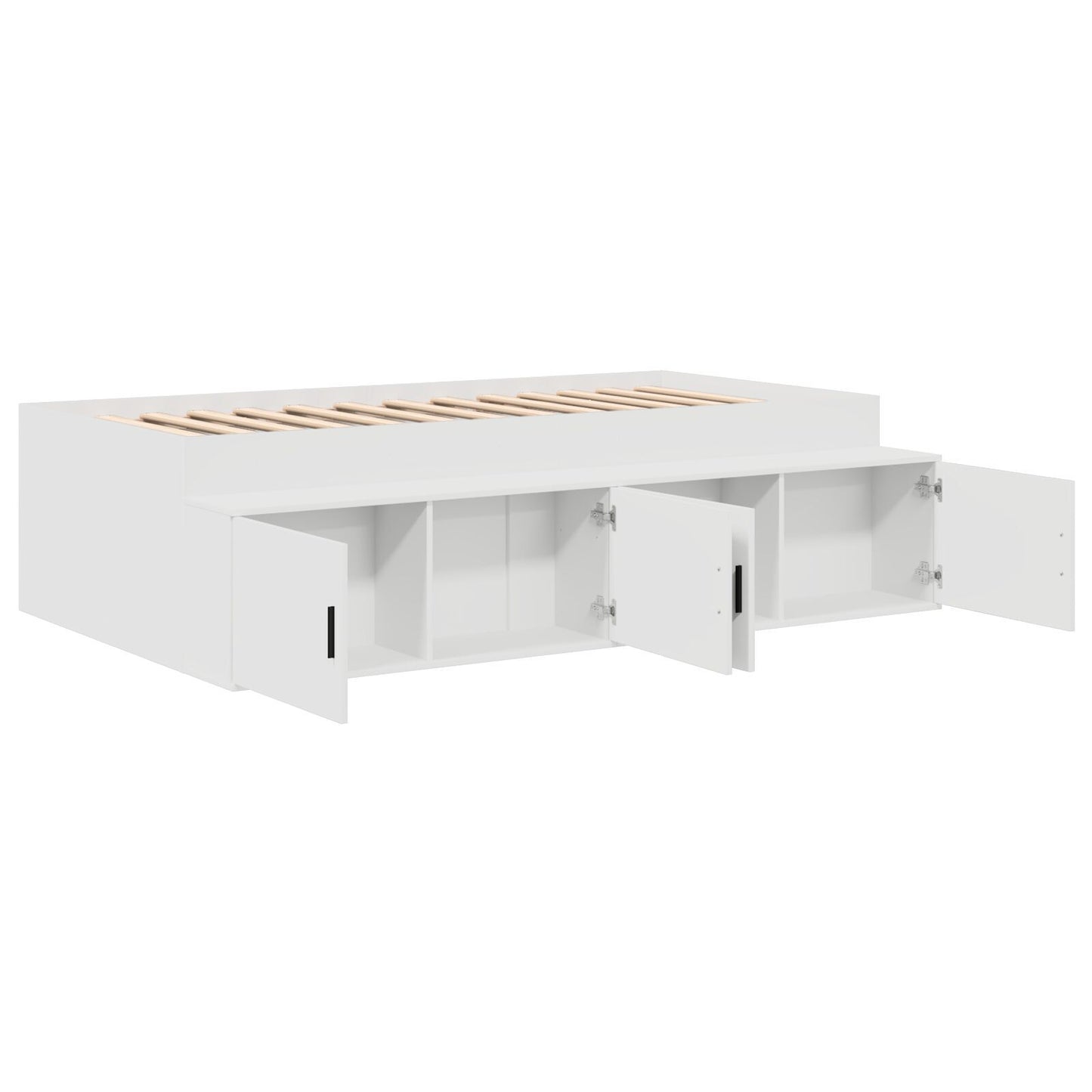 Sengestamme med skuff Hvit 90 x 200 cm Konstruert tre