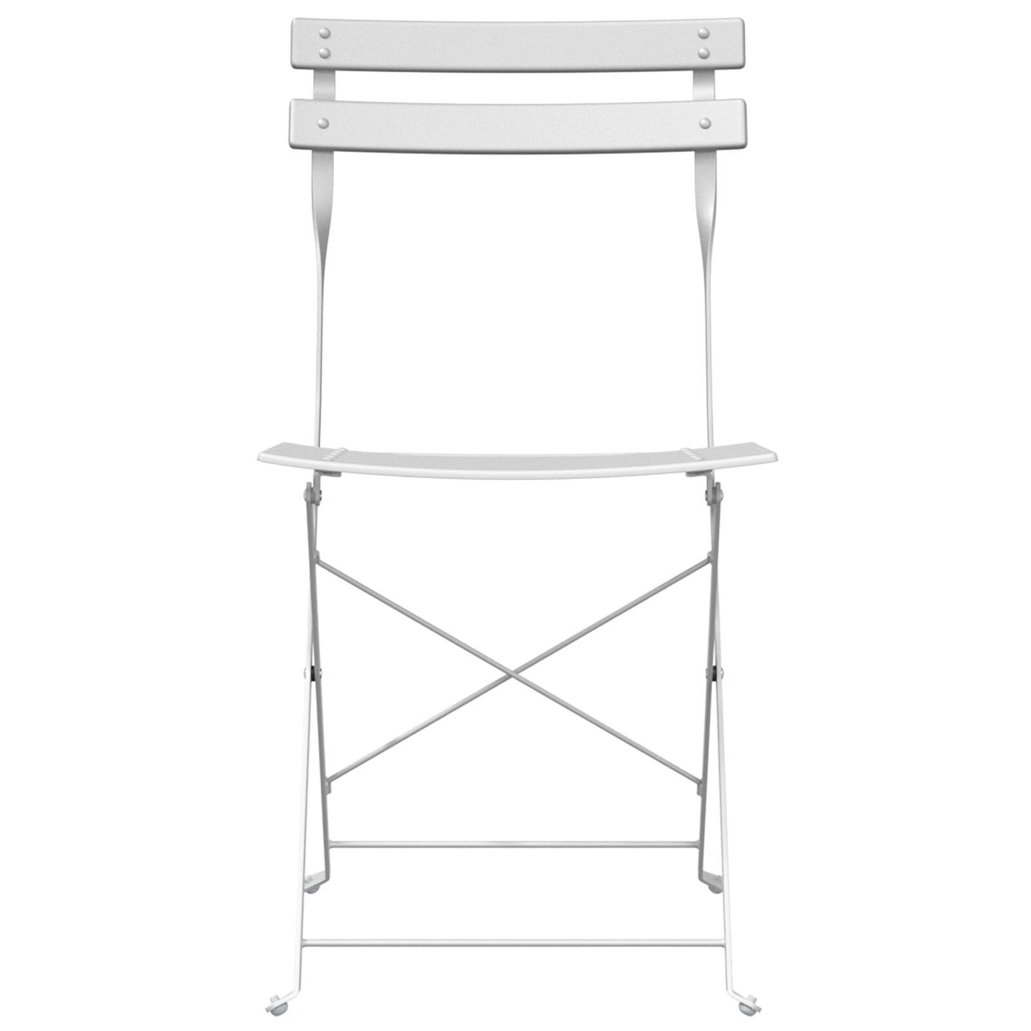 Hage Folding Stol 2 pcs Hvit 42 x 46 x 82cm Metall