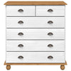 Skap med skuffer Hvit 91 x 40 x 95.5 cm Massivt furutre