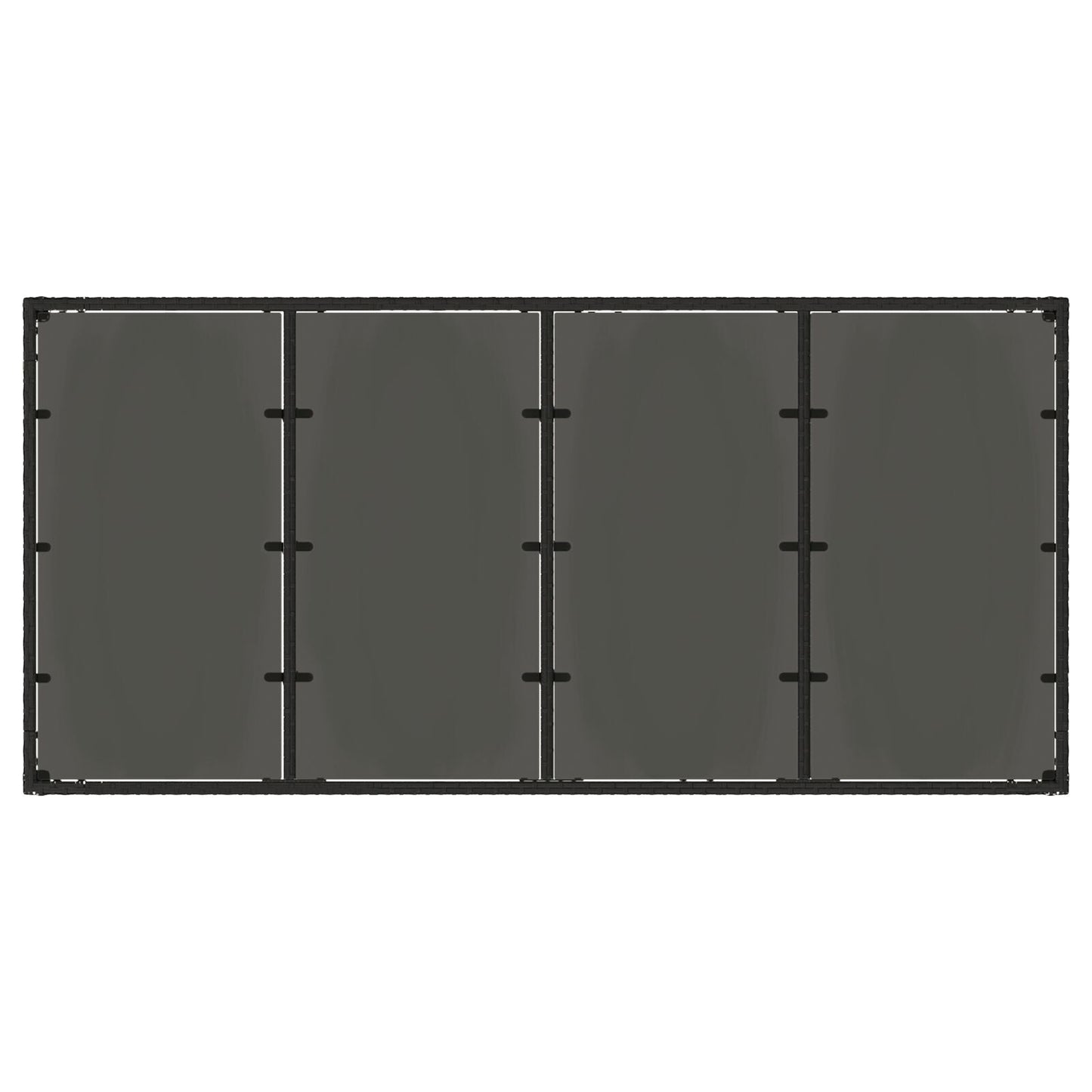 Hage Spisegruppe 9 pcs Svart polyrotting