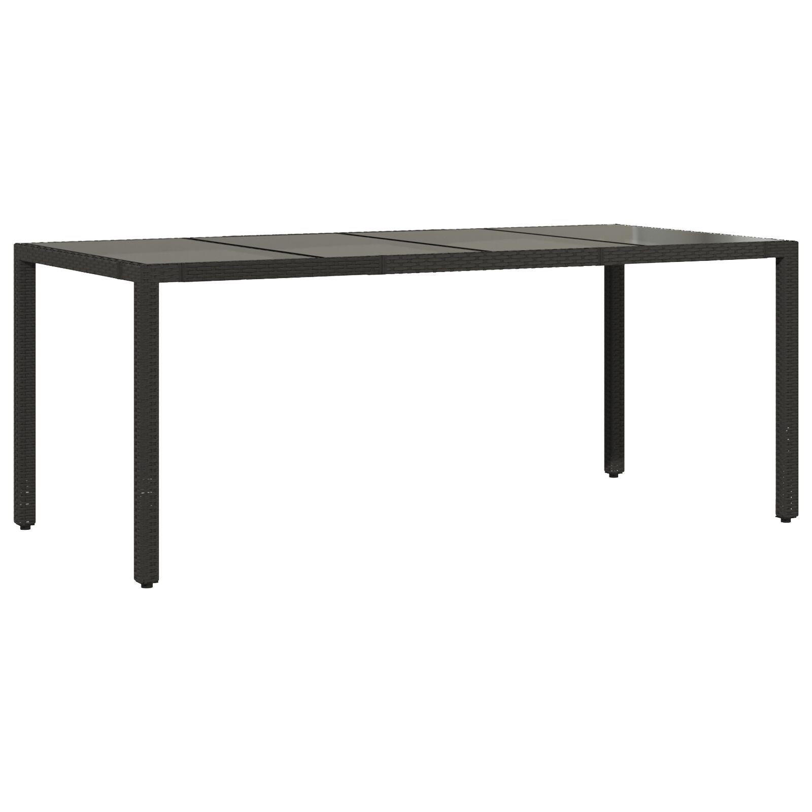 Hage Spisegruppe 9 pcs Svart 190 x 90 x 75 cm polyrotting