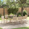Hage Spisegruppe 9 pcs Beige 190 x 90 x 75 cm polyrotting