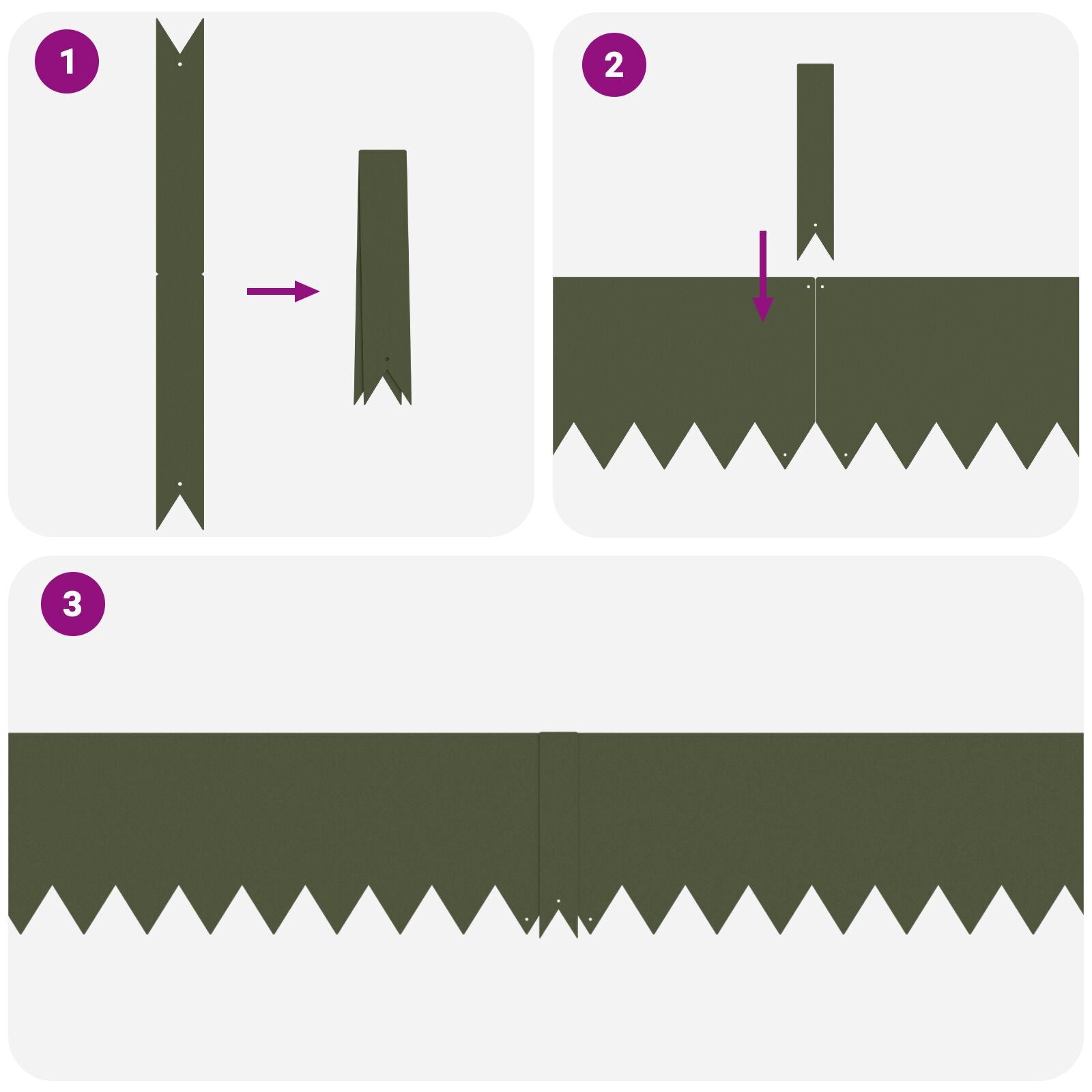 Gjerdekant 50 pcs Olivengrønn 100 x 0.05 x 20 cm