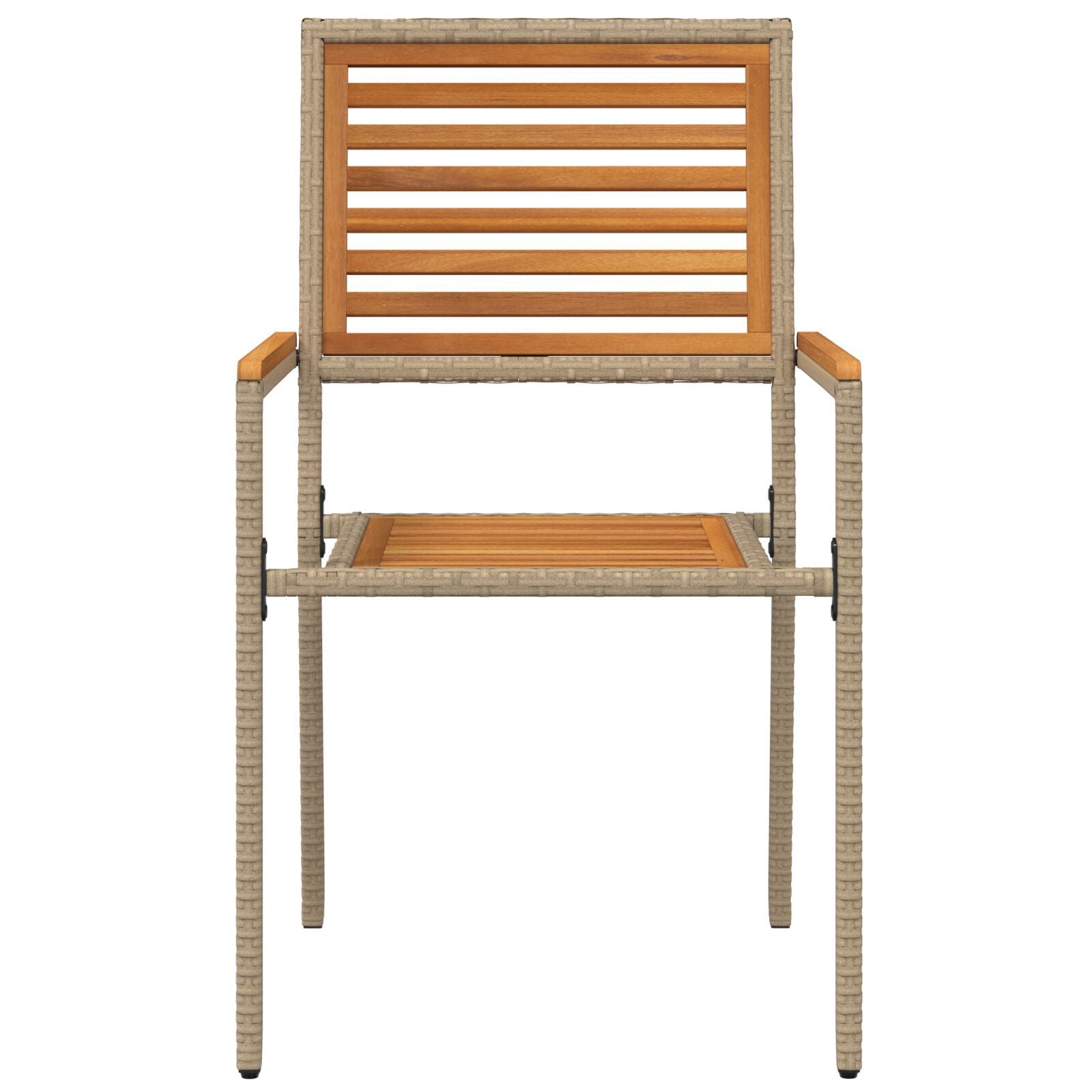 Hage stabelstoler 2 pcs Brun og Beige