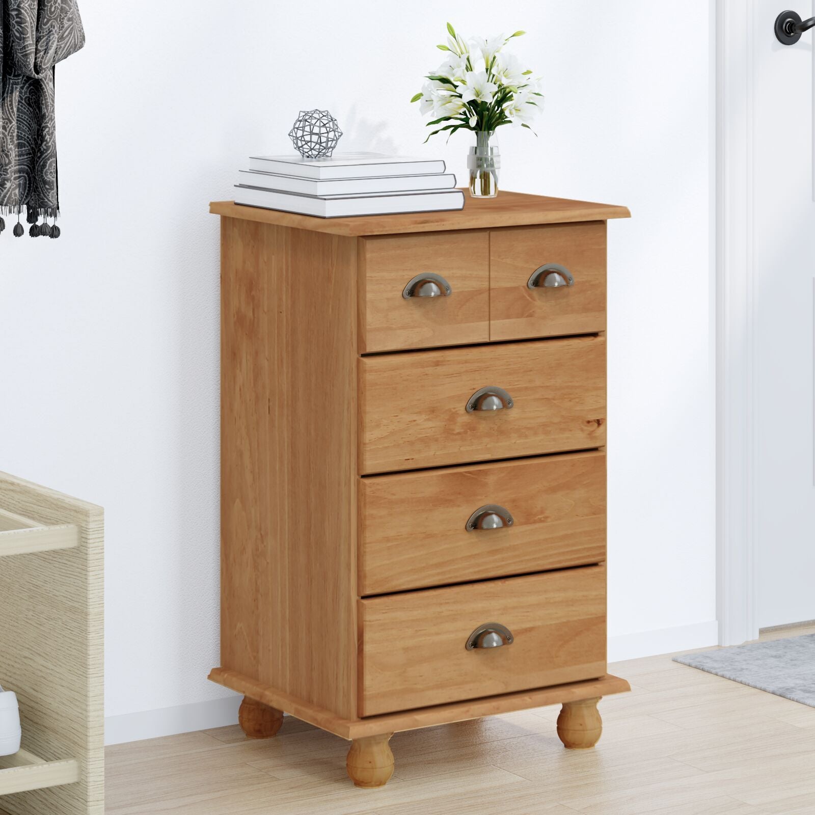 Skap med skuffer Brun 45,8 x 40 x 79 cm Massivt furutre