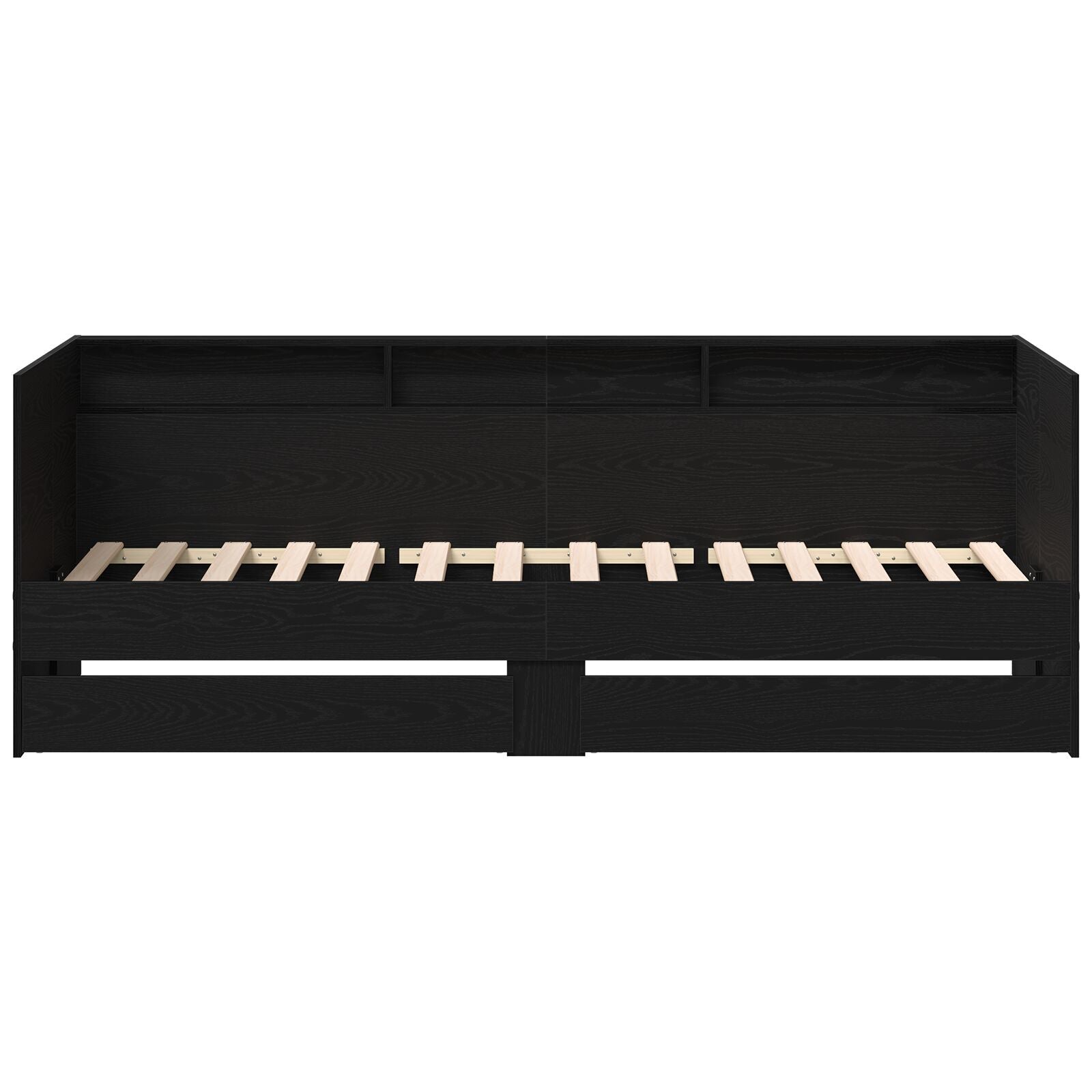 Seng med hodegjerde Svart Eik 100 x 200 cm Konstruert tre