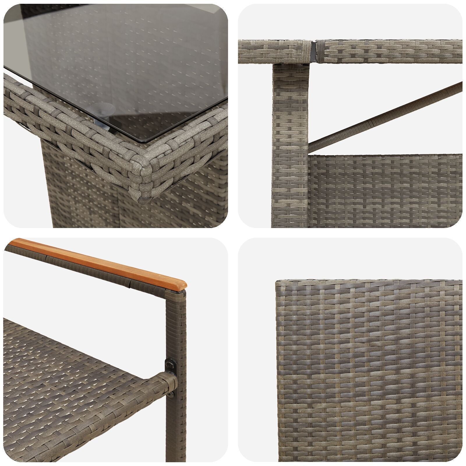 Hage Spisegruppe 11 pcs Beige Poly rattan