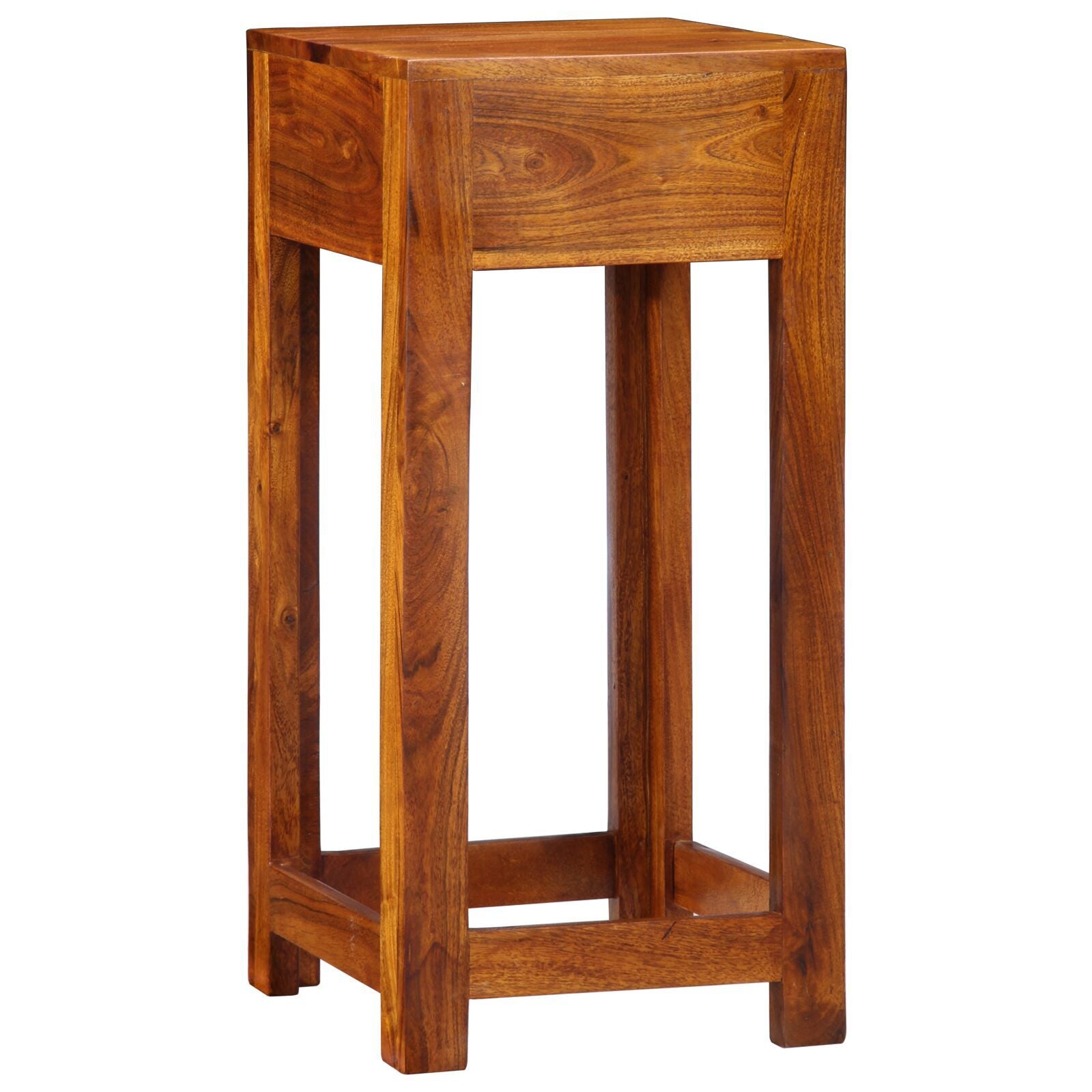 Telefonbord med skuff Brun 35 x 35 x 75 cm Massivt akasietre