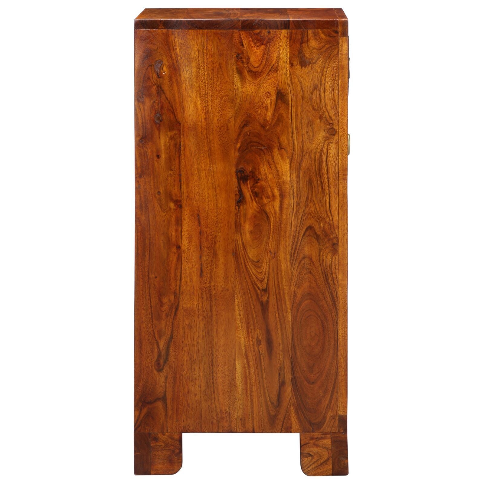 Telefonbord med skuff Brun 40 x 35 x 75 cm Massivt akasietre