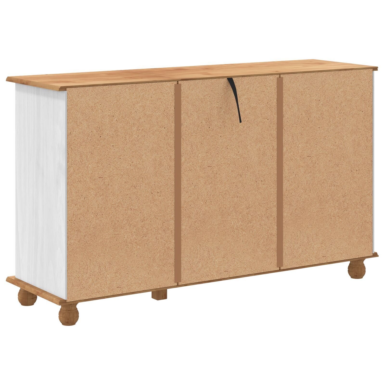 Skap med skuffer Hvit 79 x 40 x 133.5 cm Massivt furutre