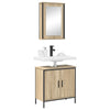 Baderomsinnredningssett med hylle 2 pcs Brun 60 x 30 x 60 cm