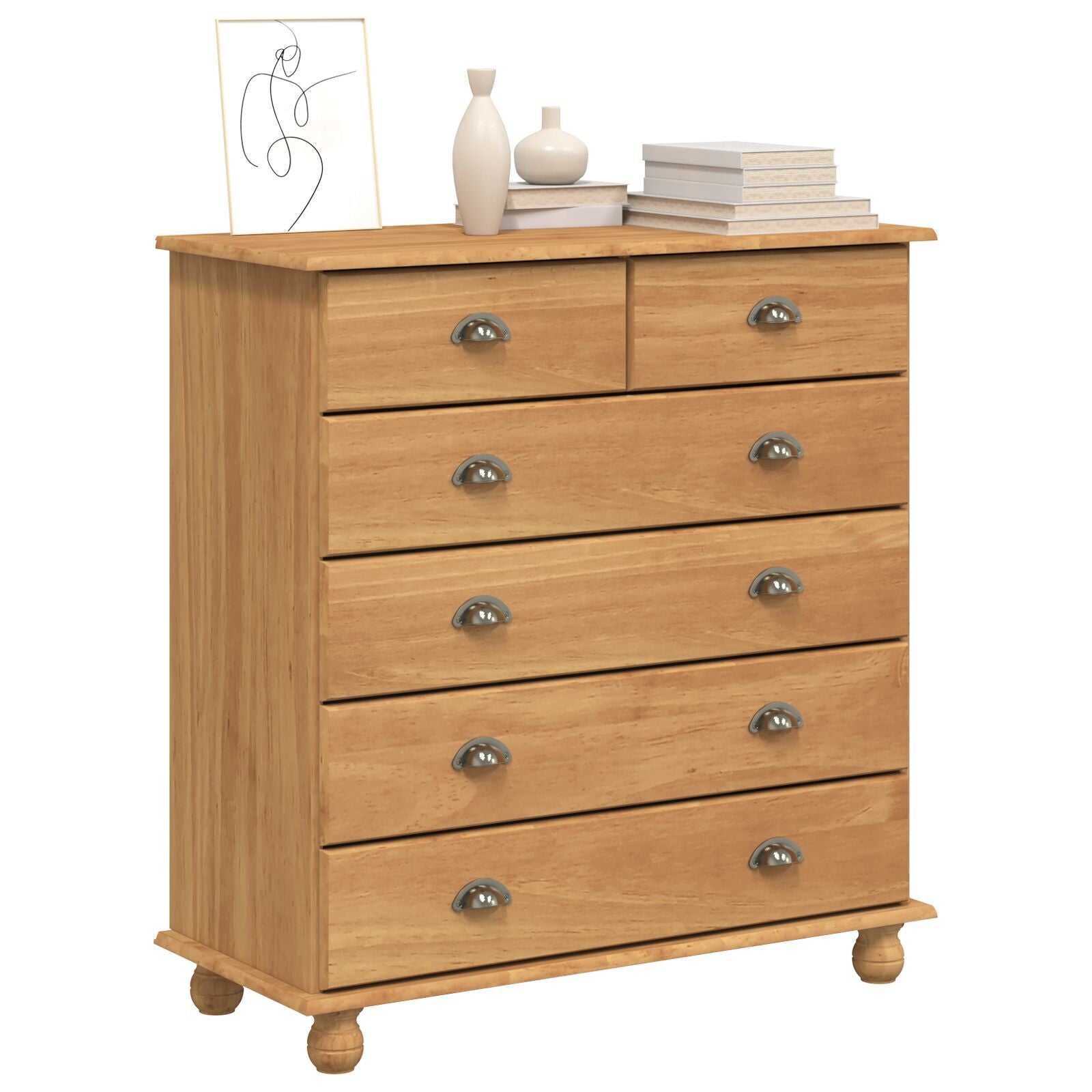 Skap med skuffer Brun 91 x 40 x 95.5 cm Massivt furutre