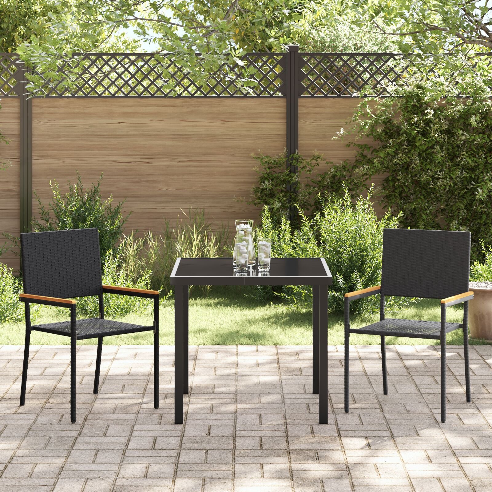 Hage Spisegruppe 5 pcs Beige Poly rattan