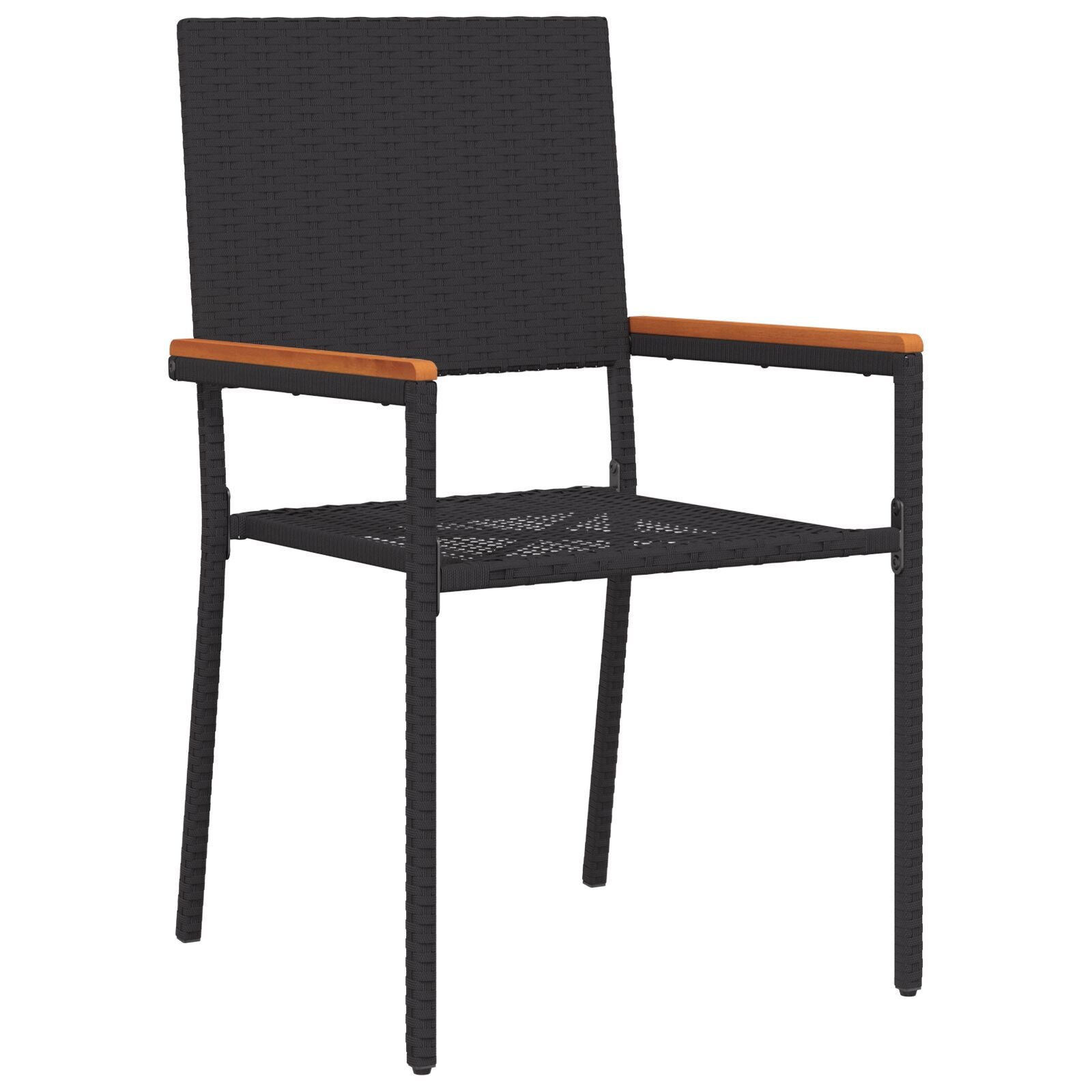 Hage Spisegruppe 3 pcs Svart Poly rattan