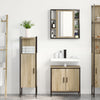 Baderomsinnredningssett med hylle 3 pcs Brun 60 x 30 x 60 cm