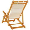 Strandstol 2 pcs Brun 61.5 x 123 x 82cm Massivt akasietre