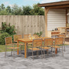 Hage Spisegruppe 9 pcs Grå Poly rattan