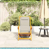 Strandstol 2 pcs Brun 61.5 x 123 x 82cm Massivt akasietre