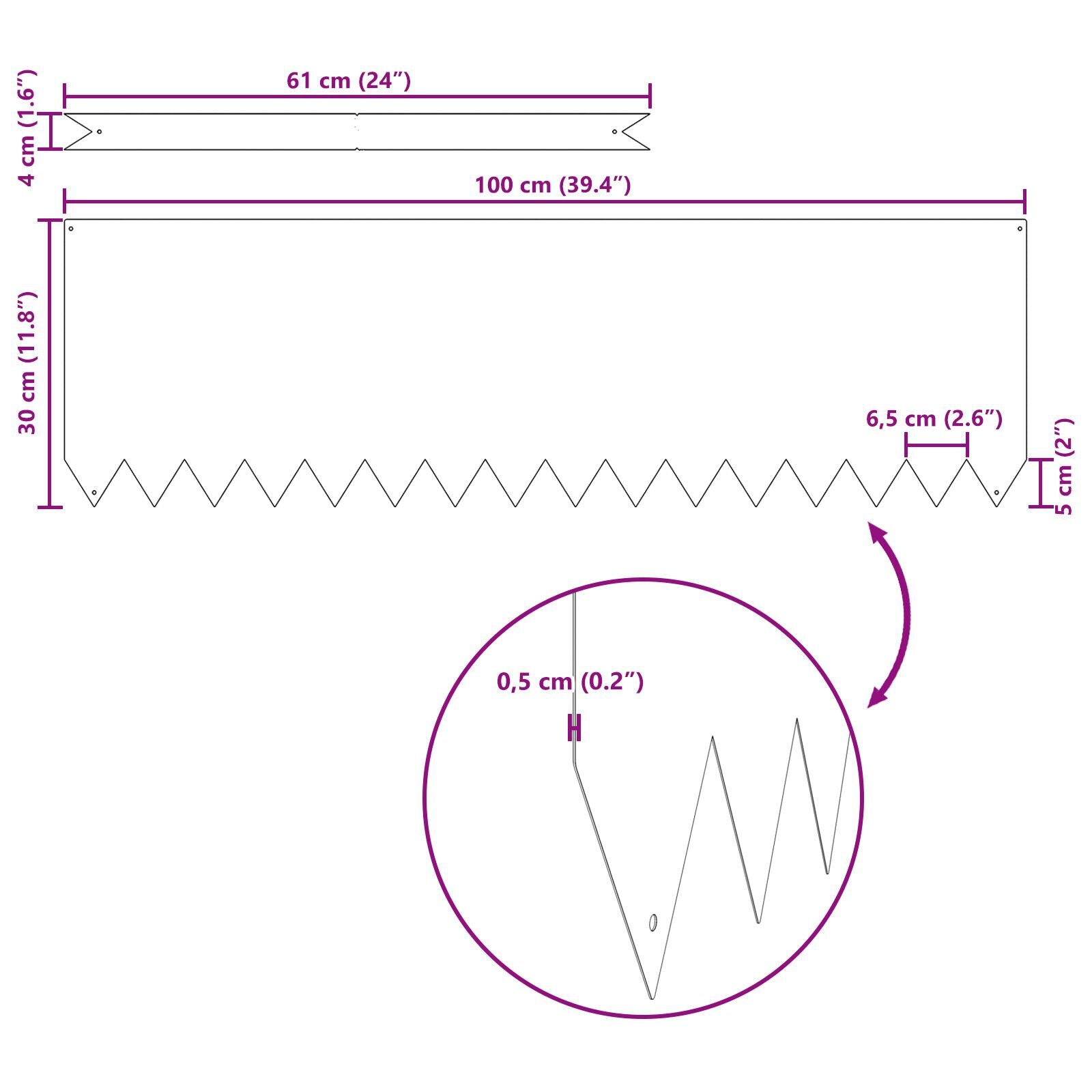 Gjerdekant 30 pcs Olivengrønn 100 x 0.05 x 20 cm
