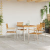 Hage Stol 4 pcs Brun 56 x 54.5 x 87cm Massivt akasietre