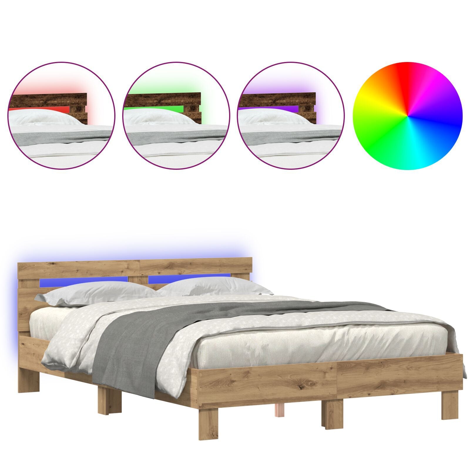 Sengestamme artisan eik 140 x 190 cm Konstruert tre