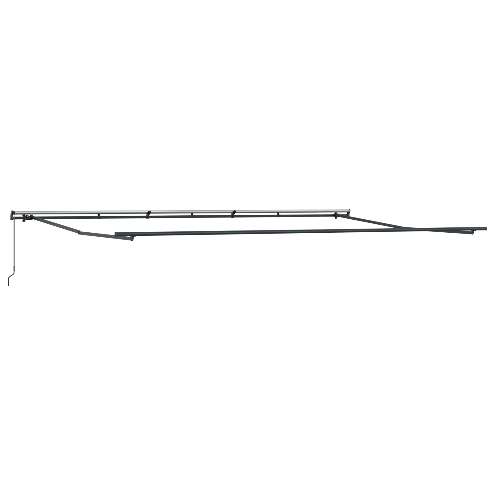 Innvendbar Markise Rød og hvit 600 × 300 cm stoff