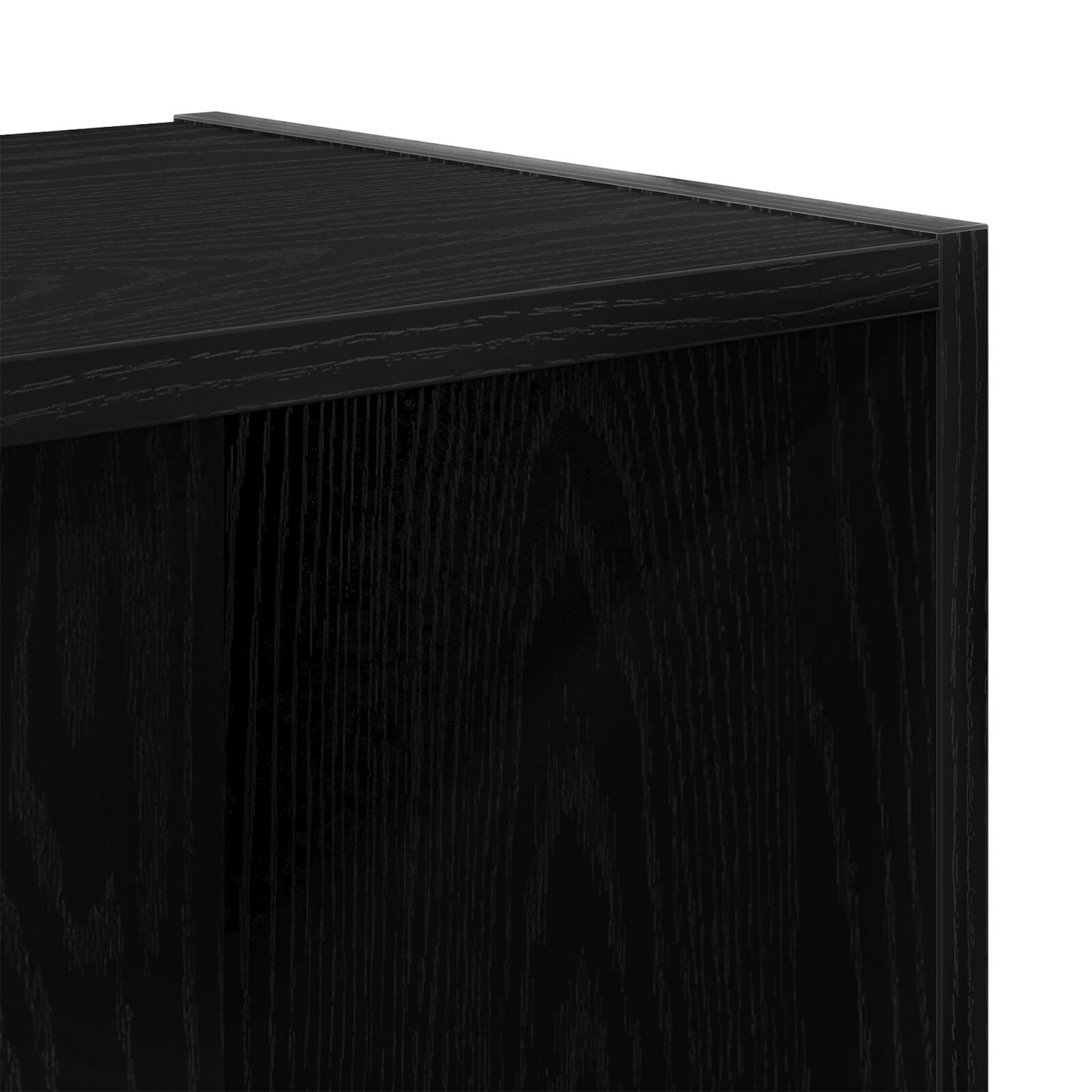 Bokhylle svart eik 36x30x143 cm konstruert tre