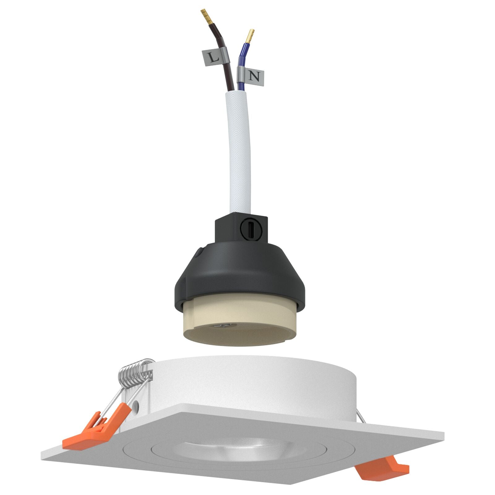 Spotlights med søkelys 24 pcs Hvit 9 x 9 x cm Aluminium