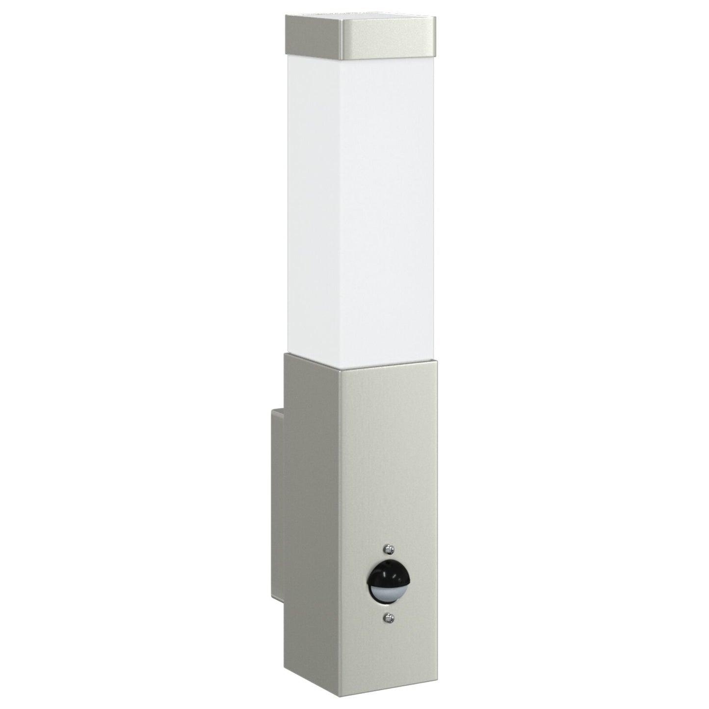 Utevegglampe sølv 10,5 x 6 x 33 cm Rustfritt stål og plast