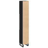 Badromsskap Svart Eik 30x30x190 cm Konstruert Tre