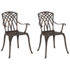 Hage Stol 2 pcs Bronse 55 x 56.5 x 91cm Aluminium