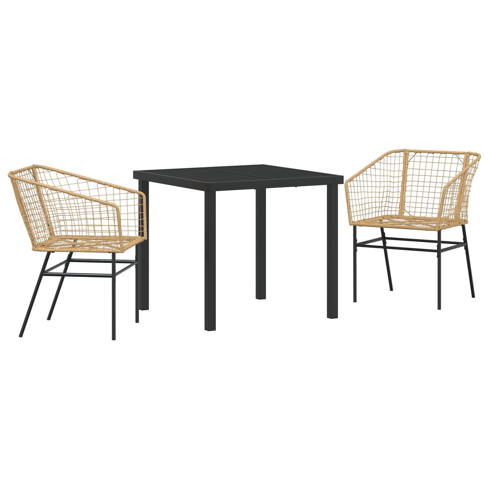 Hage Spisegruppe 3 pcs Brun polyrotting
