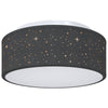 Taklampe Svart 30 x 13.5 cm stoff