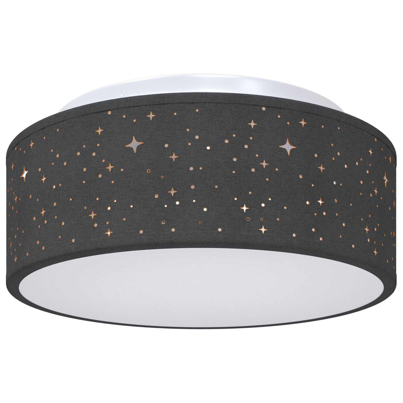 Taklampe Svart 30 x 13.5 cm stoff