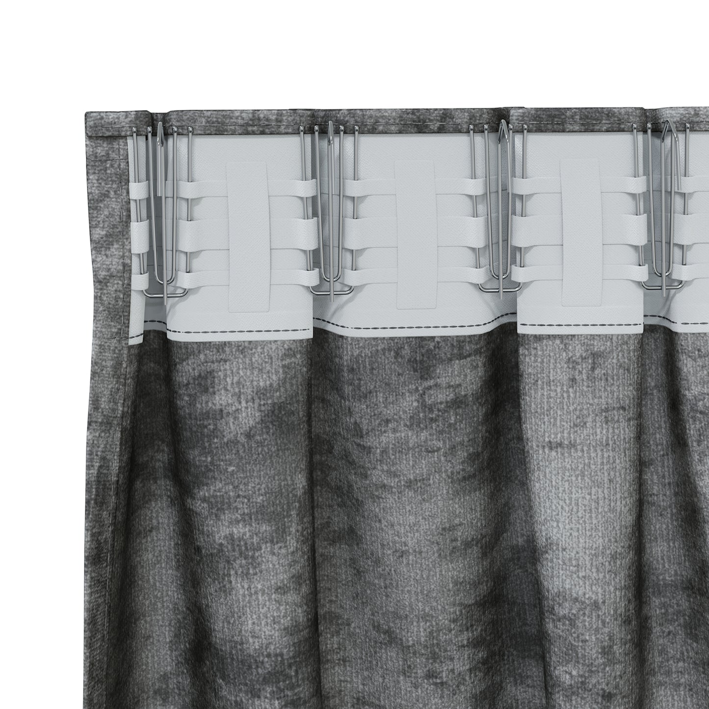 Fløyel Gardiner med gardiner 2 pcs Grå 260 x 140 cm Fløyel