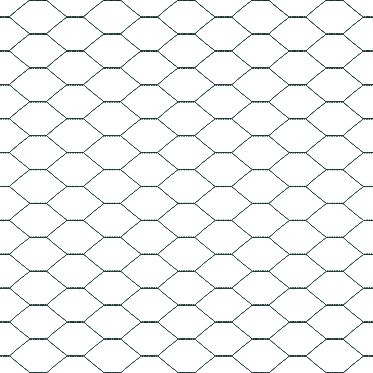 Sekskantet gjerde grunstift 100 x 1,6 m PVC-belagt stål Grønn