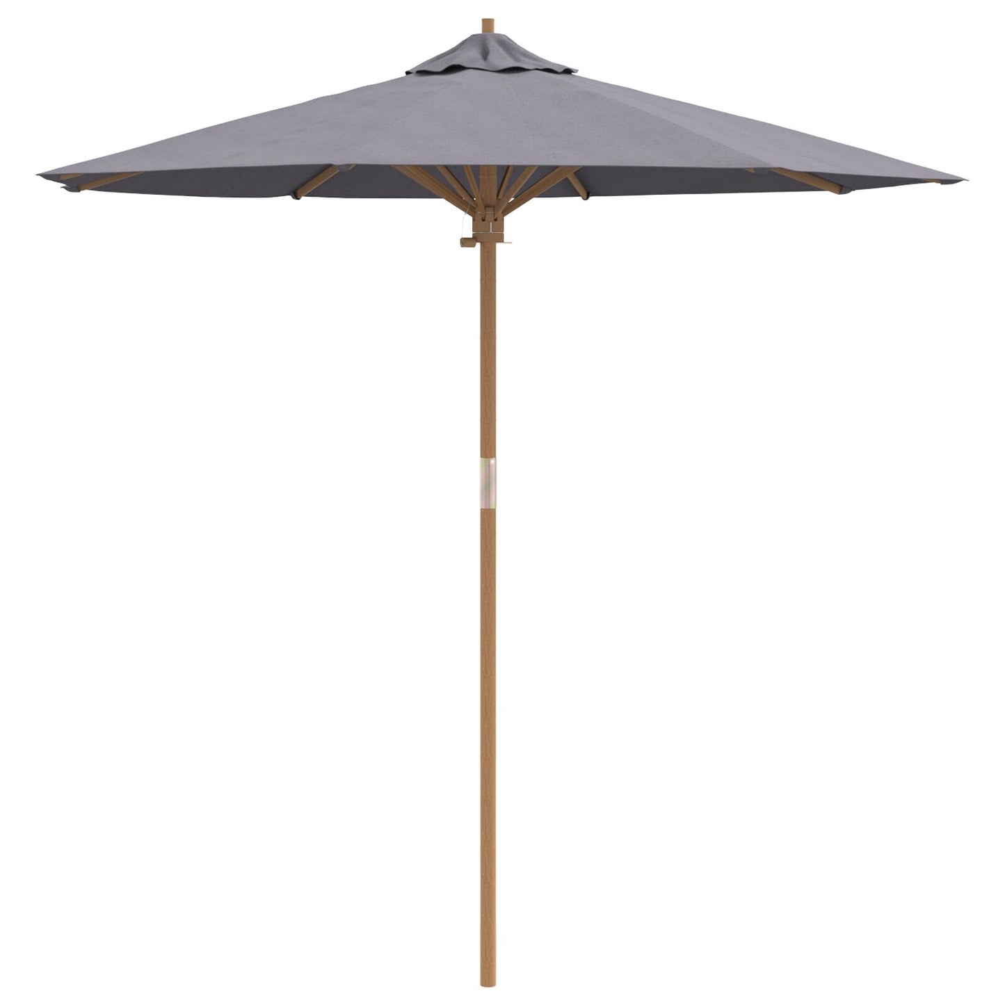 Hageparasol Mørkegrå Ø 217 x 230 cm Bambus