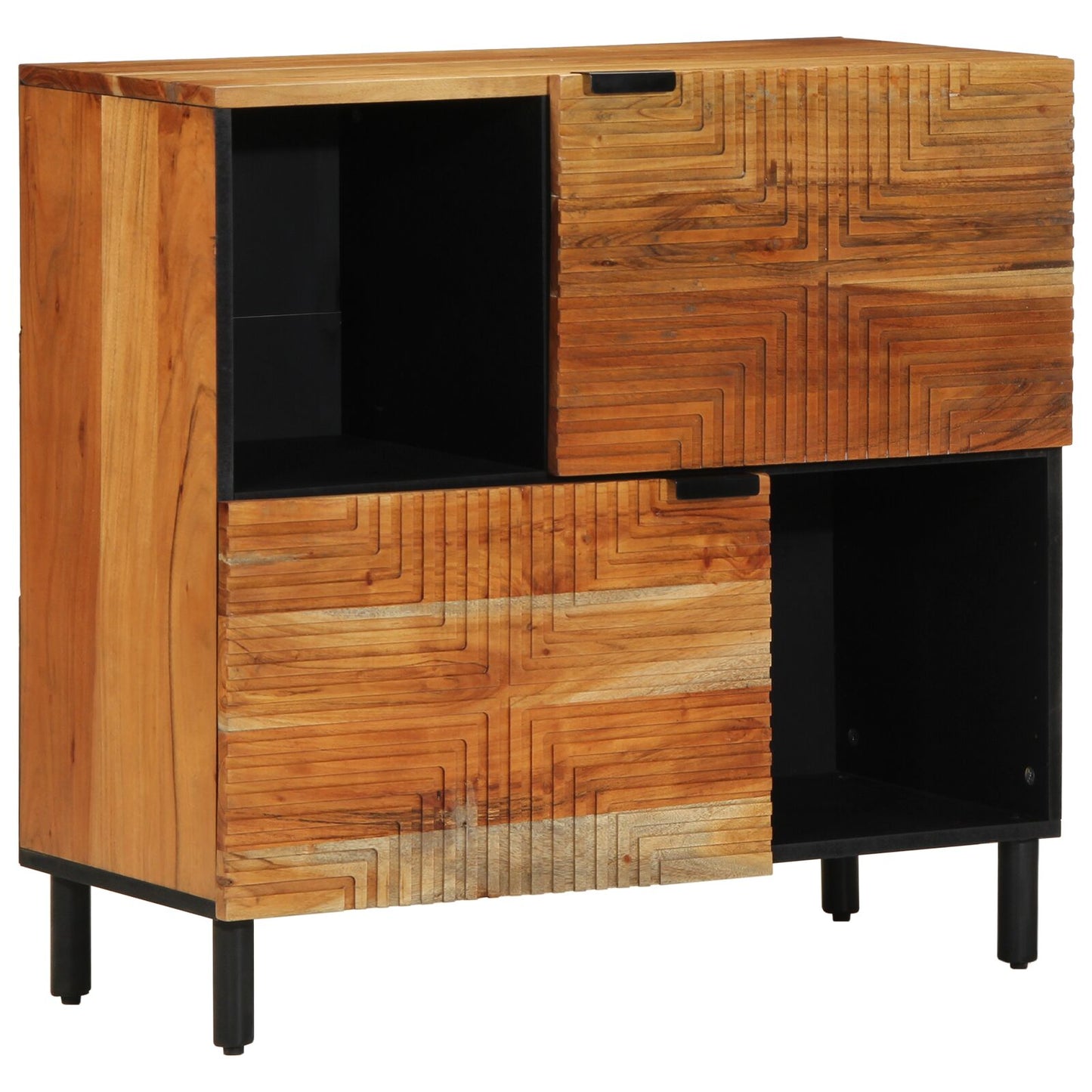 Serviesskap med hylle Brun 80 x 33 x 75 cm Massiv mango tre