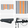 Innvendbar Markise med Flerfarget 400 × 300 cm stoff