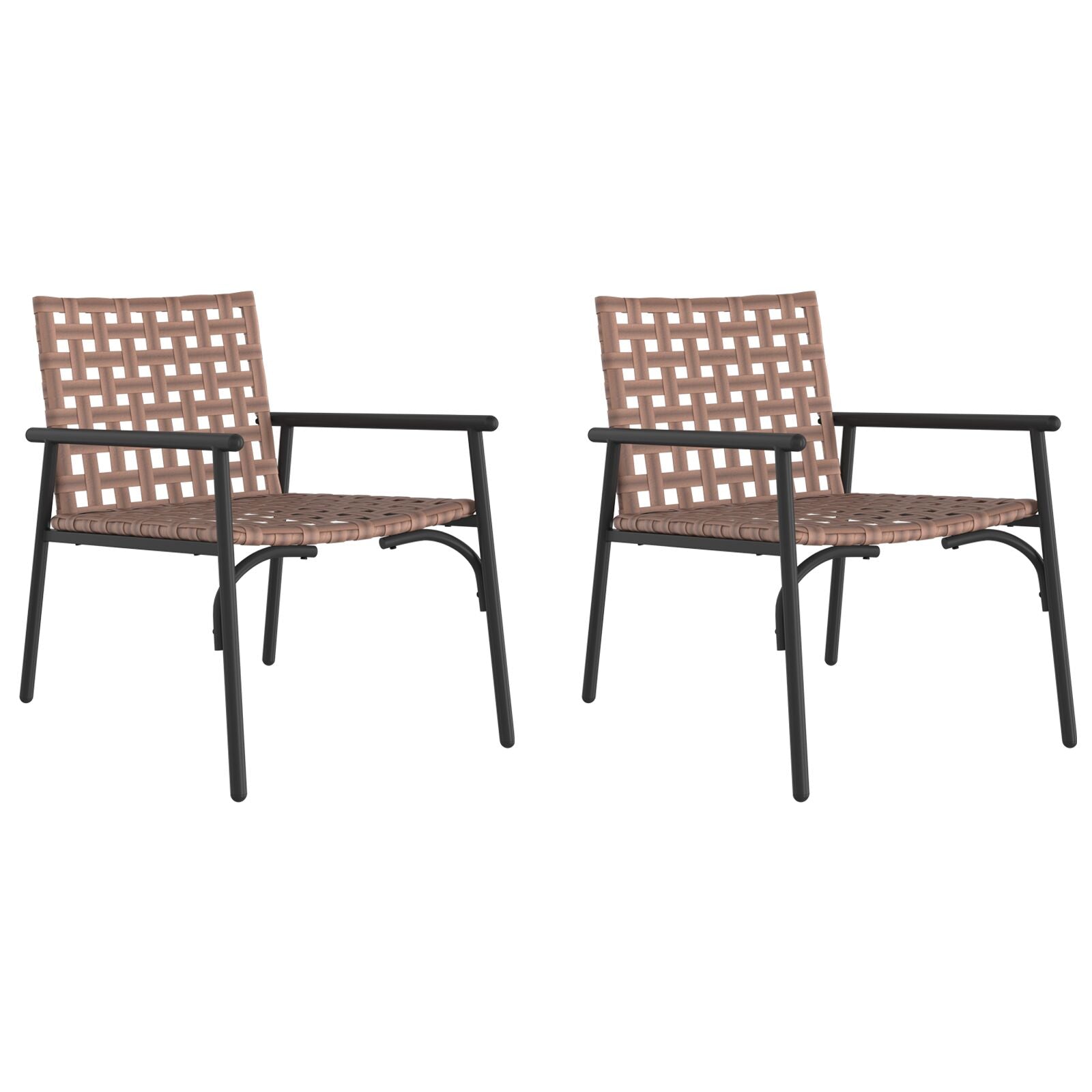 Hage Stol 2 pcs Svart 79 x 56 x 73.5cm polyrotting