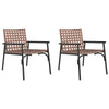 Hage Stol 2 pcs Svart 79 x 56 x 73.5cm polyrotting