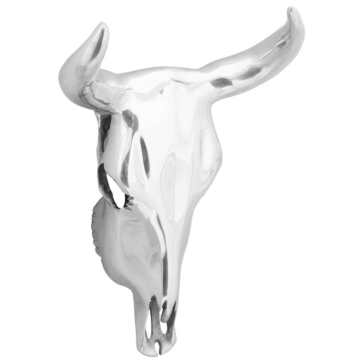 Oksehode sølv 34 x 13 x 53 cm Aluminium