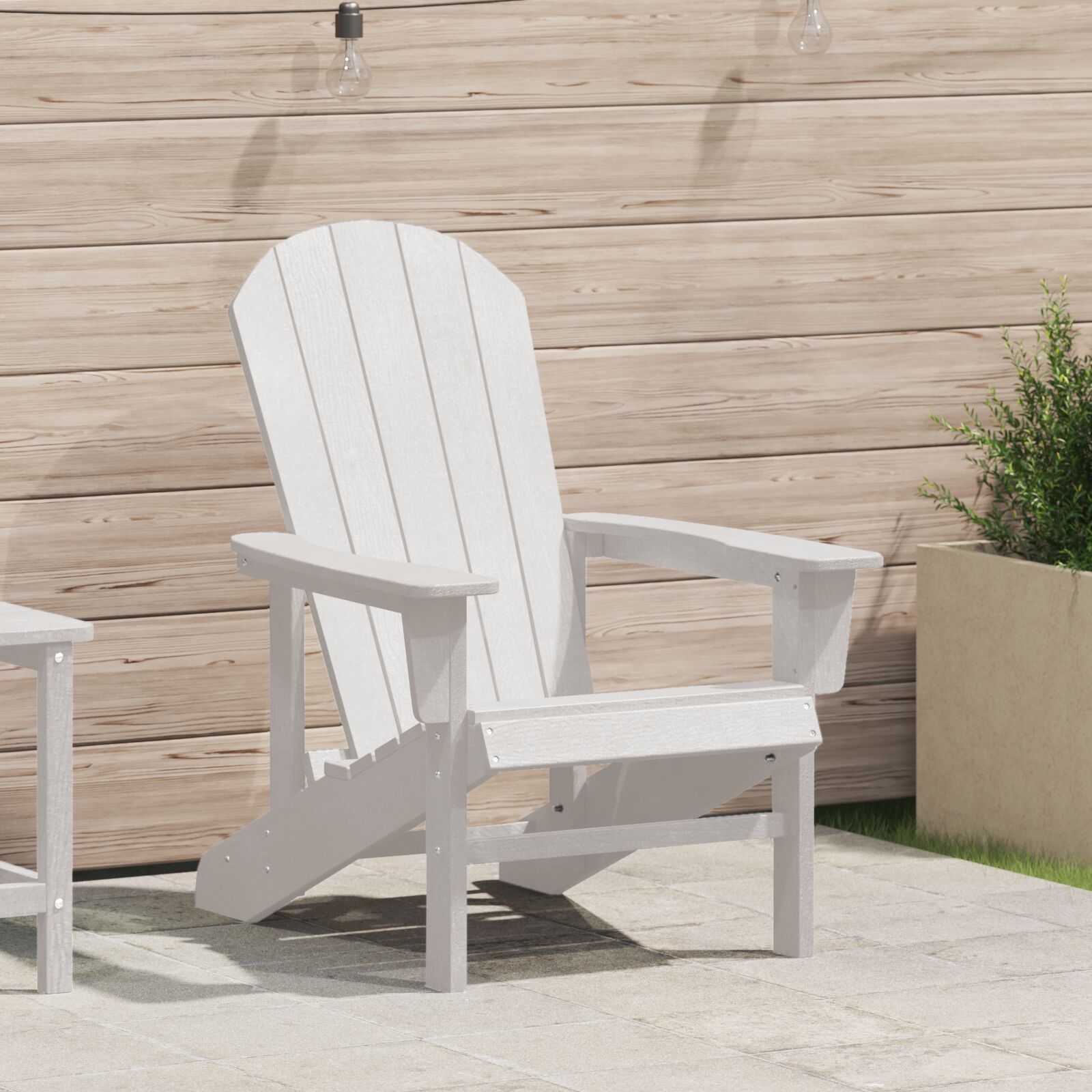 Adirondack-stol Hvit 74 x 82 x 92cm Plast