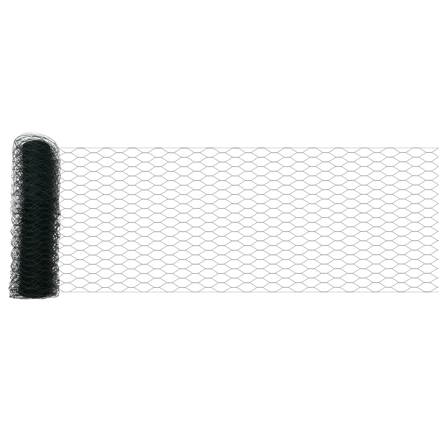 Sekskantet gjerde grunstift 50 x 0,8 m PVC-belagt stål Grønn