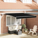 Uttrekkbar markise Svart 350 x 250 cm Stoff og Aluminium