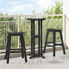 Barstol 2 pcs Svart 52 x 43 x 73.5cm Plast