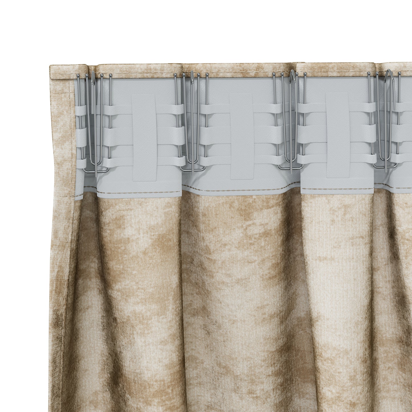 Fløyel Gardiner med gardiner 2 pcs Krem 245 x 140 cm Fløyel