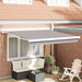 Uttrekkbar markise Lysegrå 300 x 250 x 165 cm Stoff og Metall