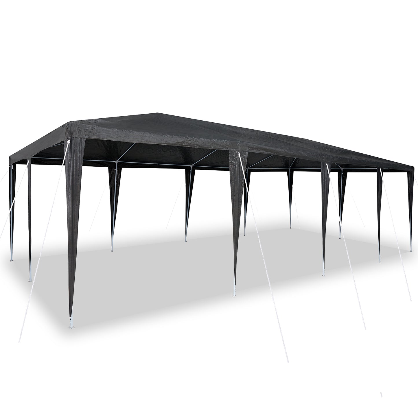 Partytelt Antrasitt 800 x 400 x 266 cm Polyetylen og Stål