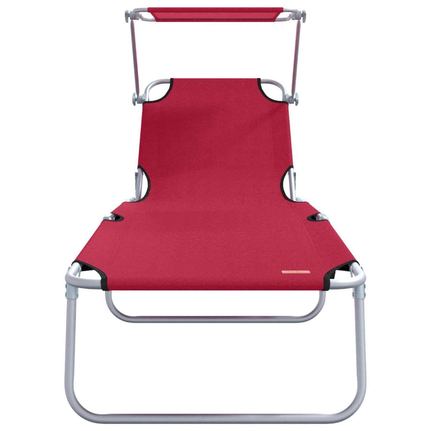 Solstol 2 pcs Rød 58 x 188 x 77cm Polyester